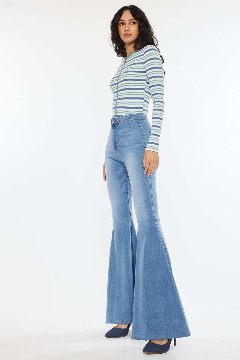 Women's High Rise Super Flare Jeans - Beverly