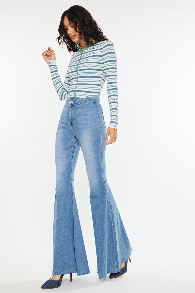 Women's High Rise Super Flare Jeans - Beverly