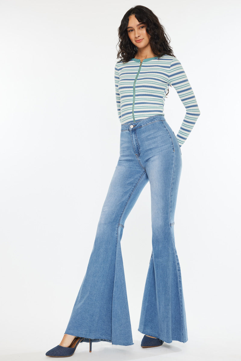 Women's High Rise Super Flare Jeans - Beverly
