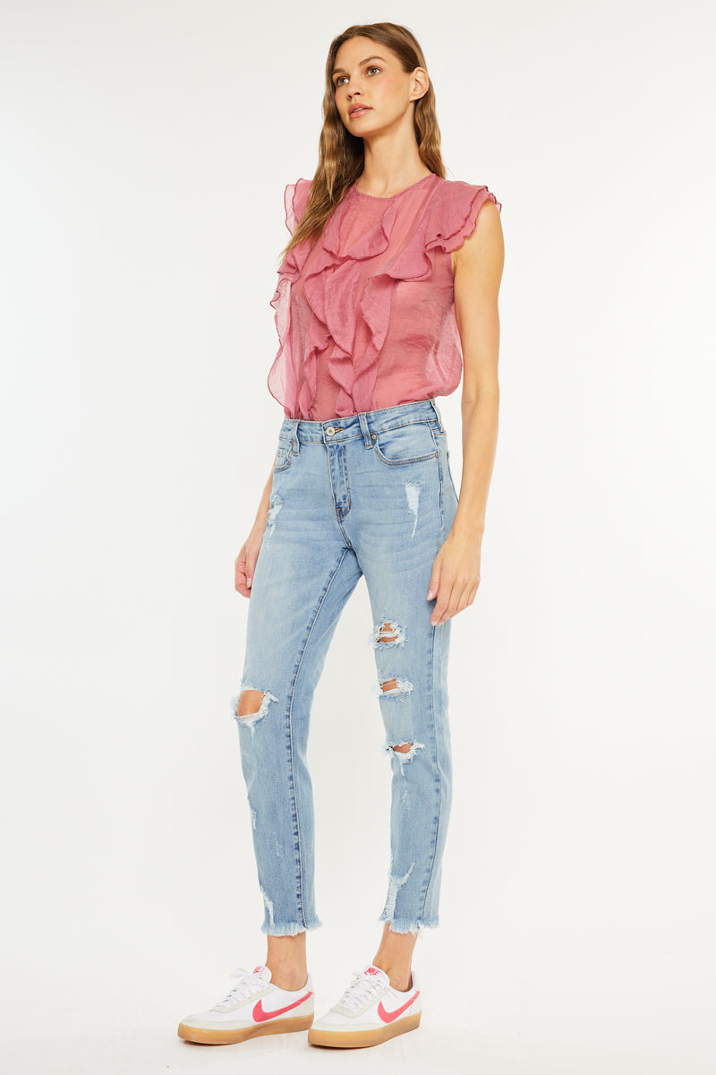 Women's Mid Rise Ankle Skinny Jeans - Augustina