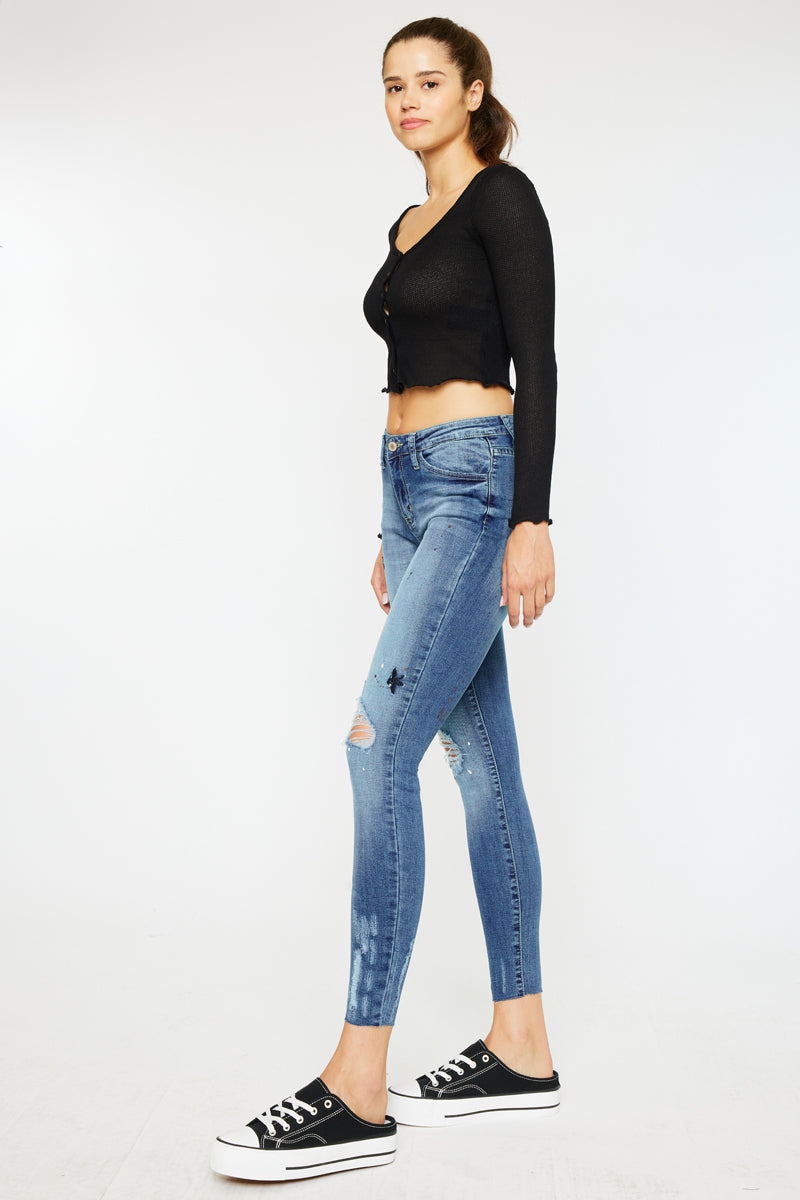 Women's Mid Rise Super Skinny Jeans - Allyson