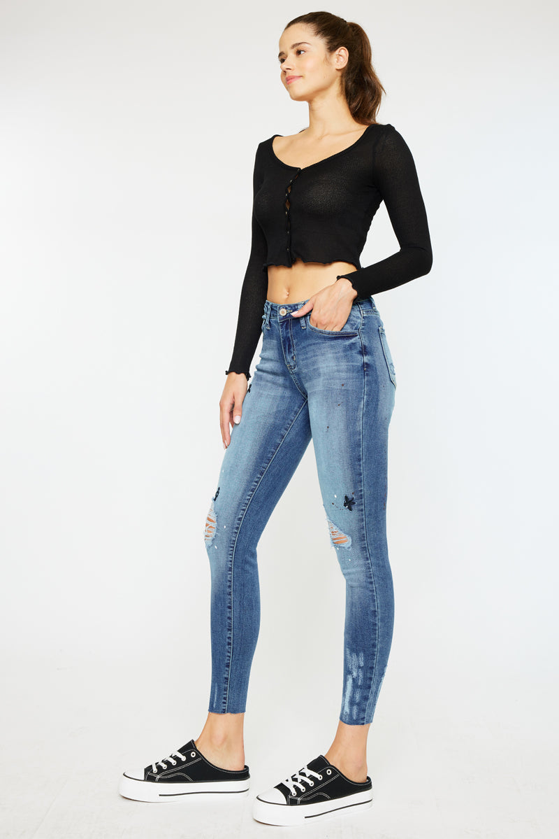 Women's Mid Rise Super Skinny Jeans - Allyson