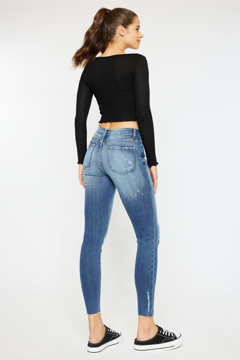 Women's Mid Rise Super Skinny Jeans - Allyson