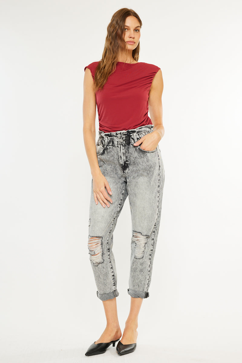 Women's Ultra High Rise Paperbag Boyfriend Jeans - Akali