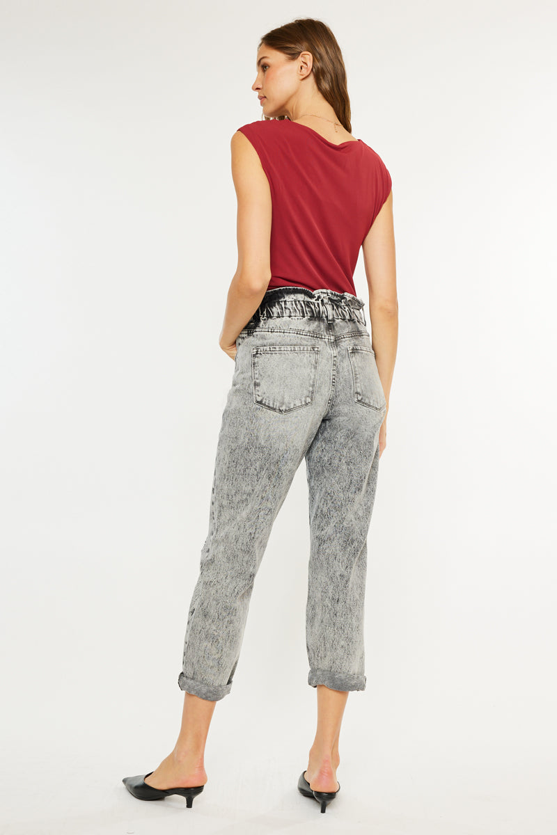 Women's Ultra High Rise Paperbag Boyfriend Jeans - Akali