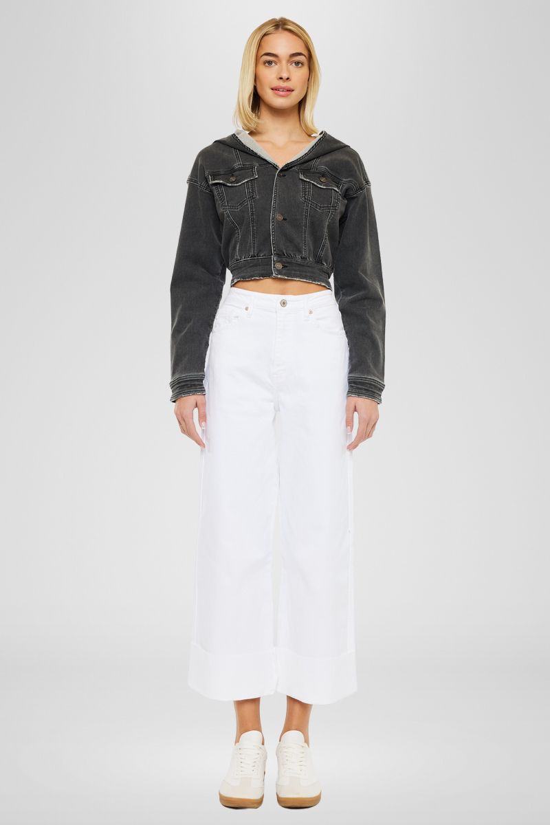 Women's 90's Cropped Wide Leg Jeans - Alfie