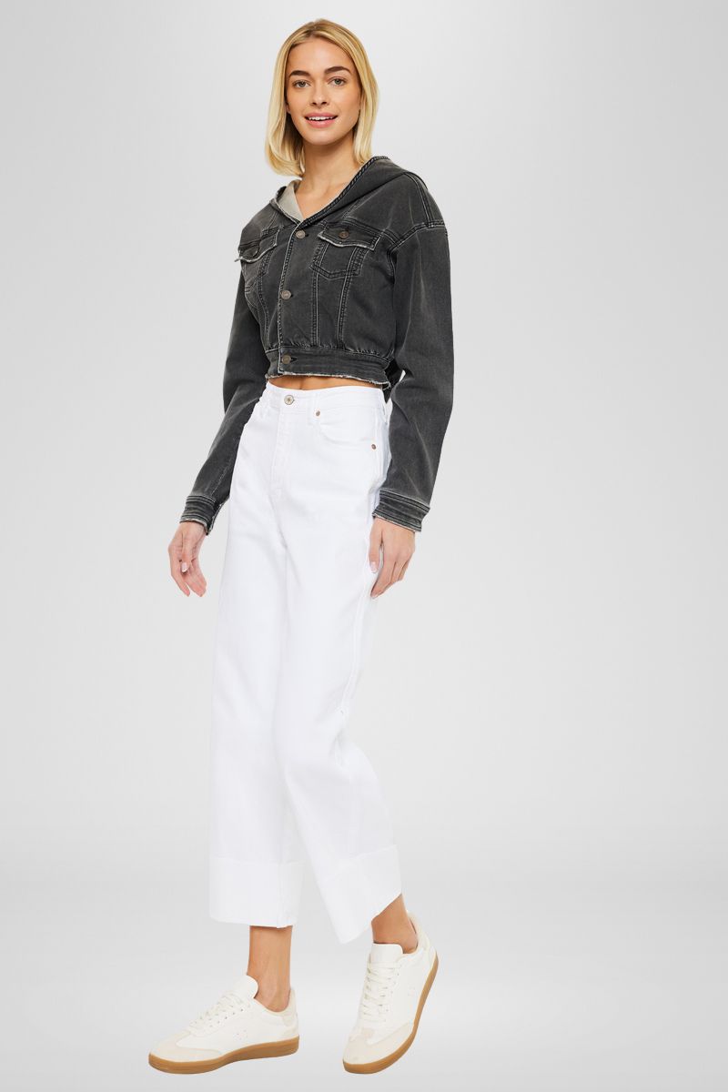 Women's 90's Cropped Wide Leg Jeans - Alfie