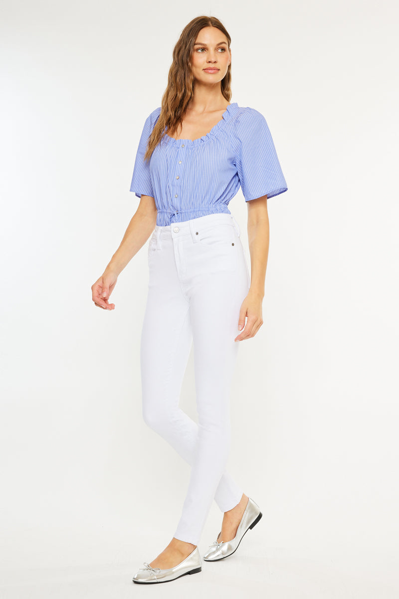 Women's High Rise Super Skinny Jeans - Alabaster
