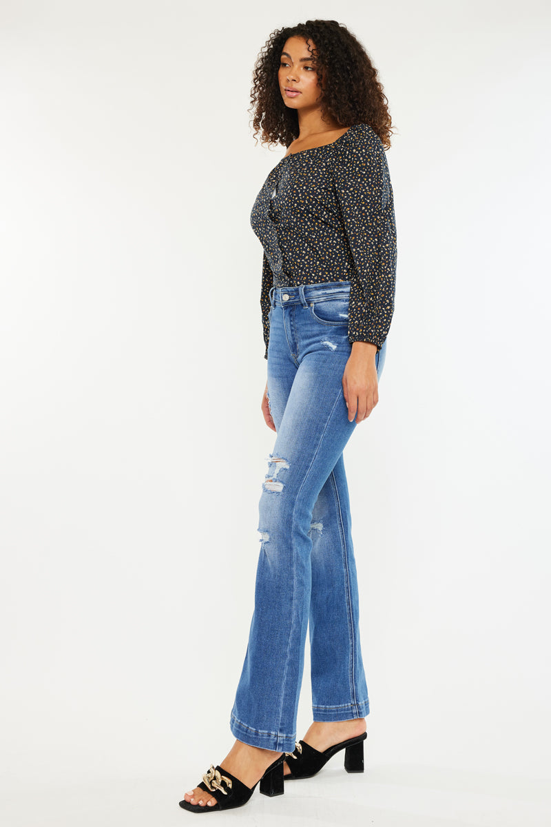 Women's Mid Rise Bootcut Jeans - Bernadette