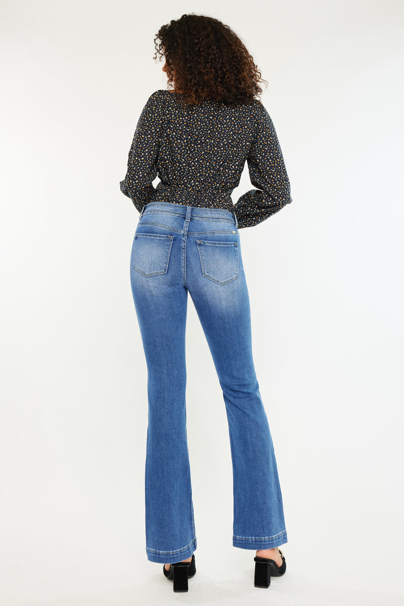 Women's Mid Rise Bootcut Jeans - Bernadette