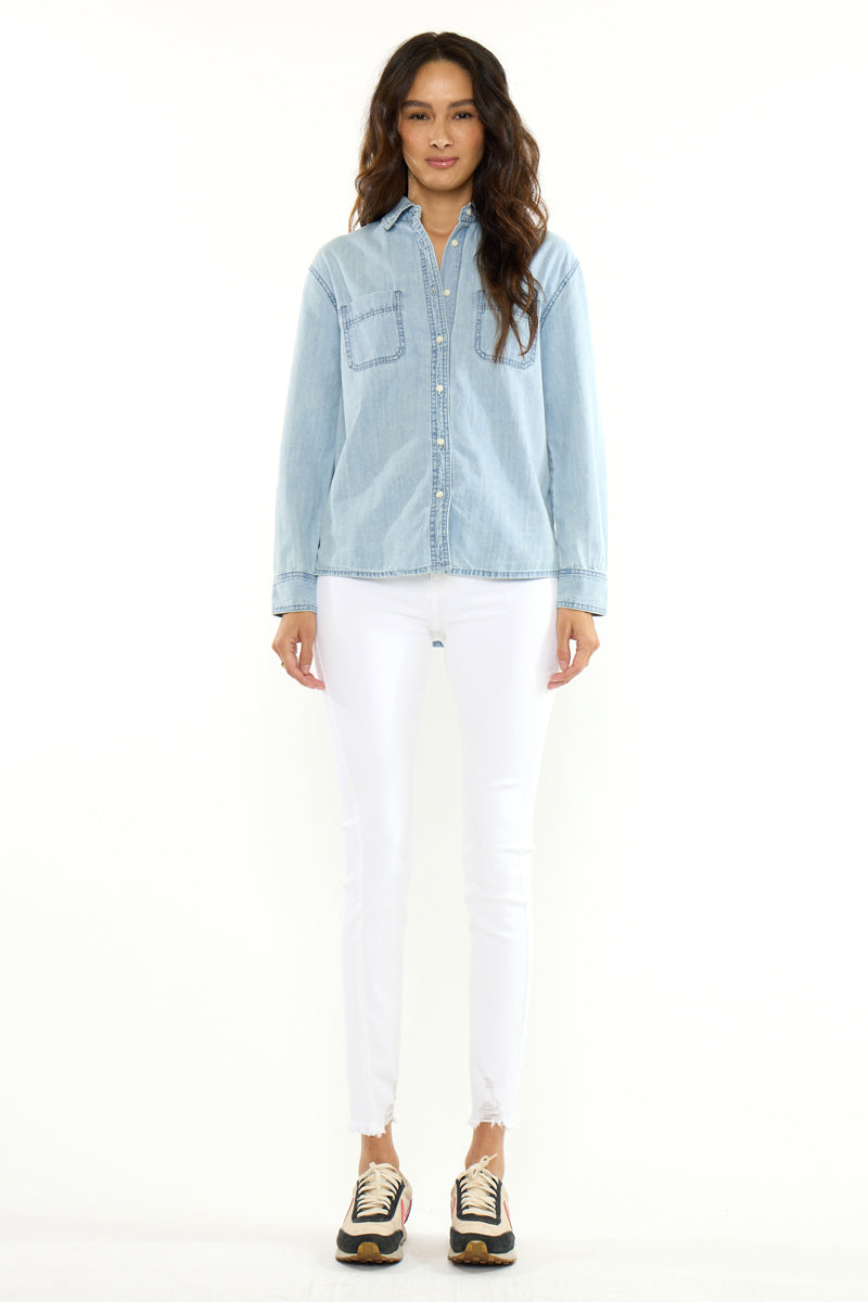 Women's Boyfriend Denim Shirt - Barbara