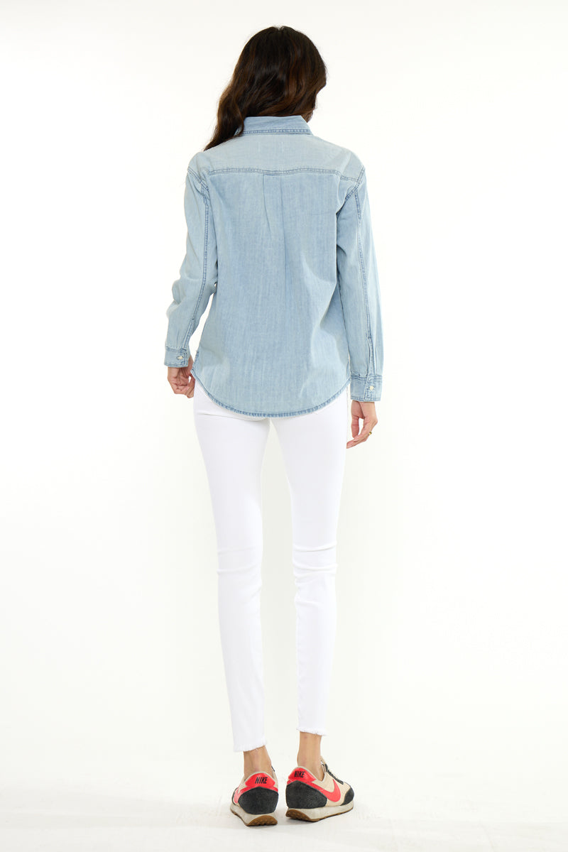 Women's Boyfriend Denim Shirt - Barbara