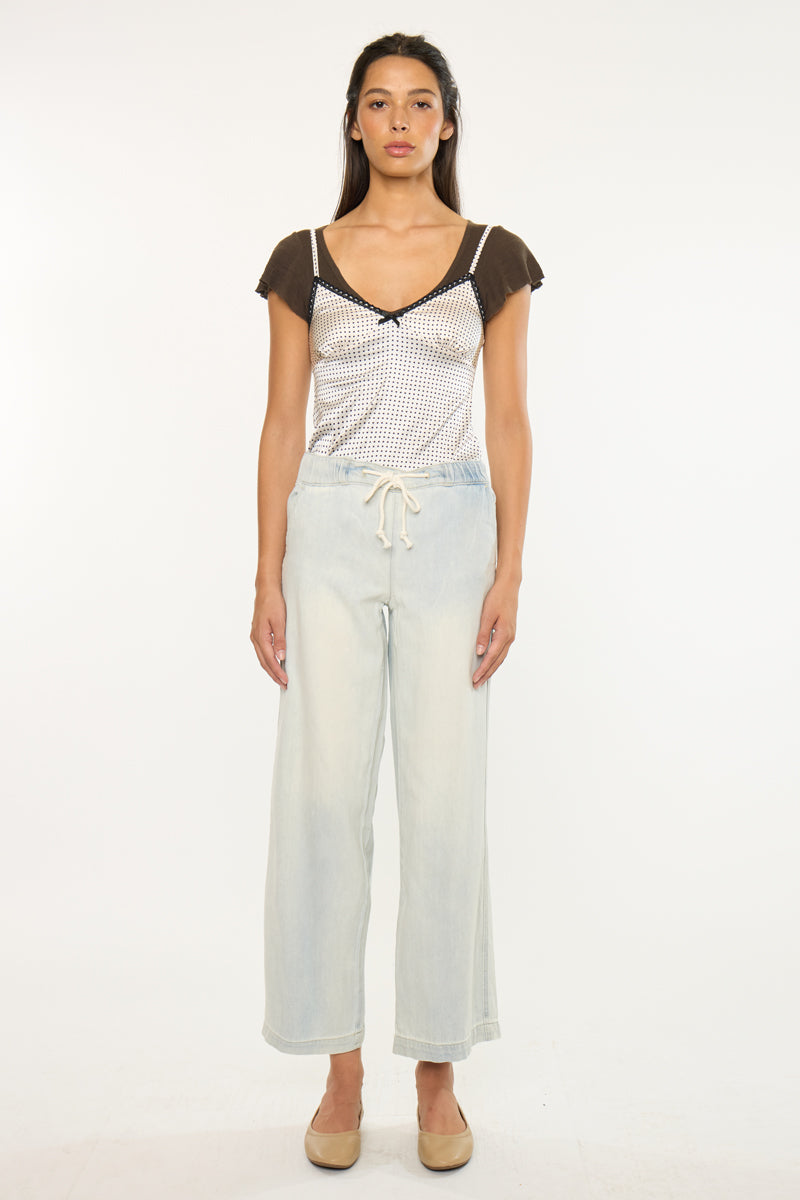 Women's Mid Rise Wide Leg Jeans - Annalise