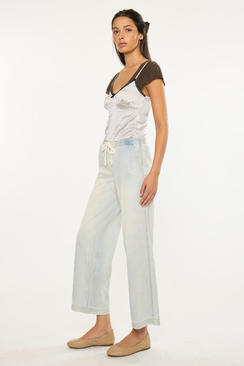 Women's Mid Rise Wide Leg Jeans - Annalise