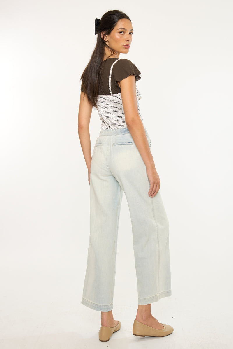 Women's Mid Rise Wide Leg Jeans - Annalise