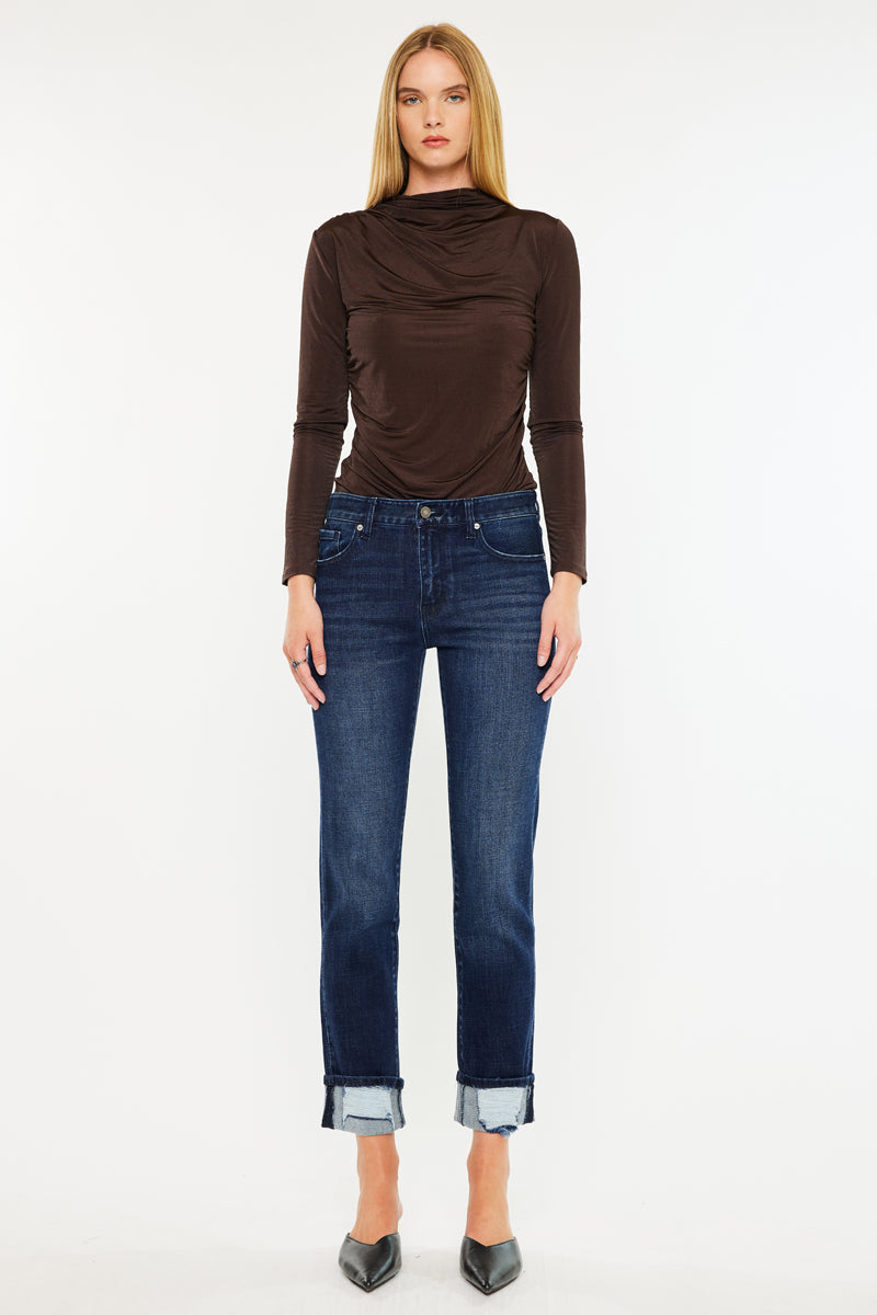 Women's Mid Rise Slim Straight Jeans - Cane
