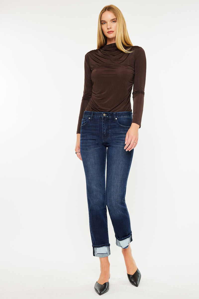 Women's Mid Rise Slim Straight Jeans - Cane