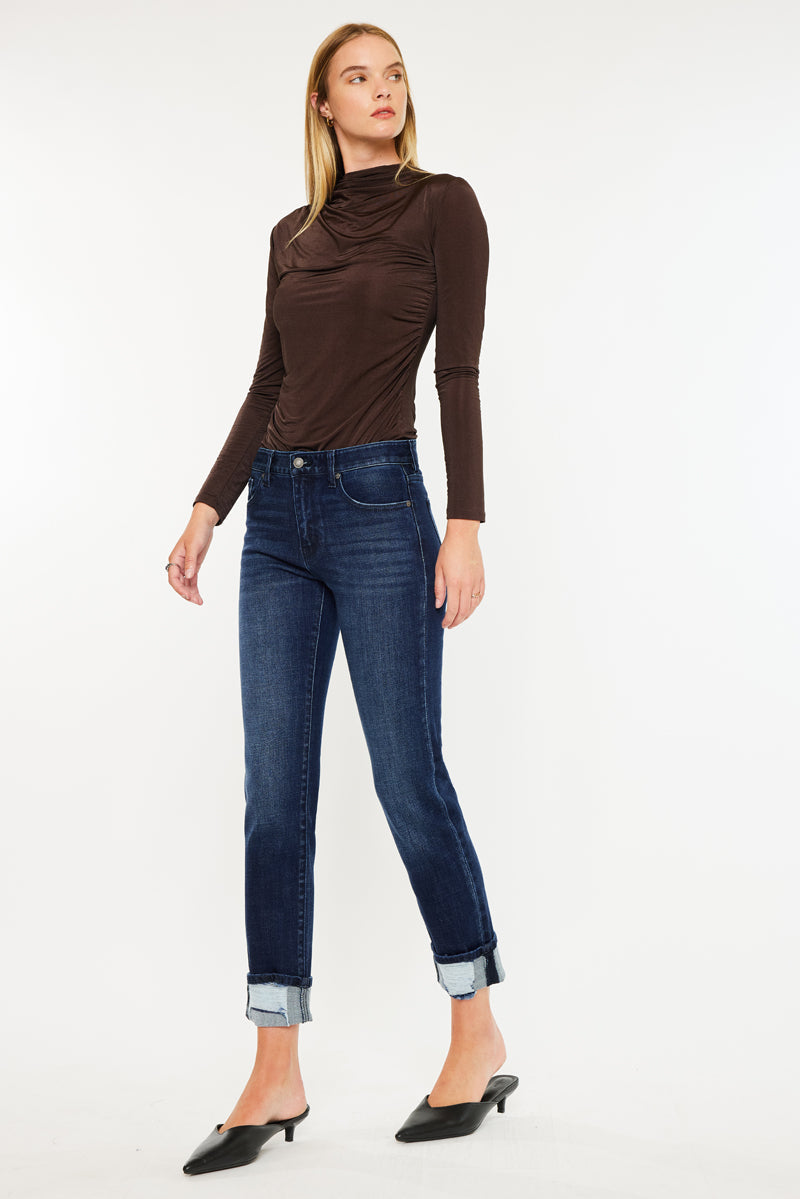 Women's Mid Rise Slim Straight Jeans - Cane