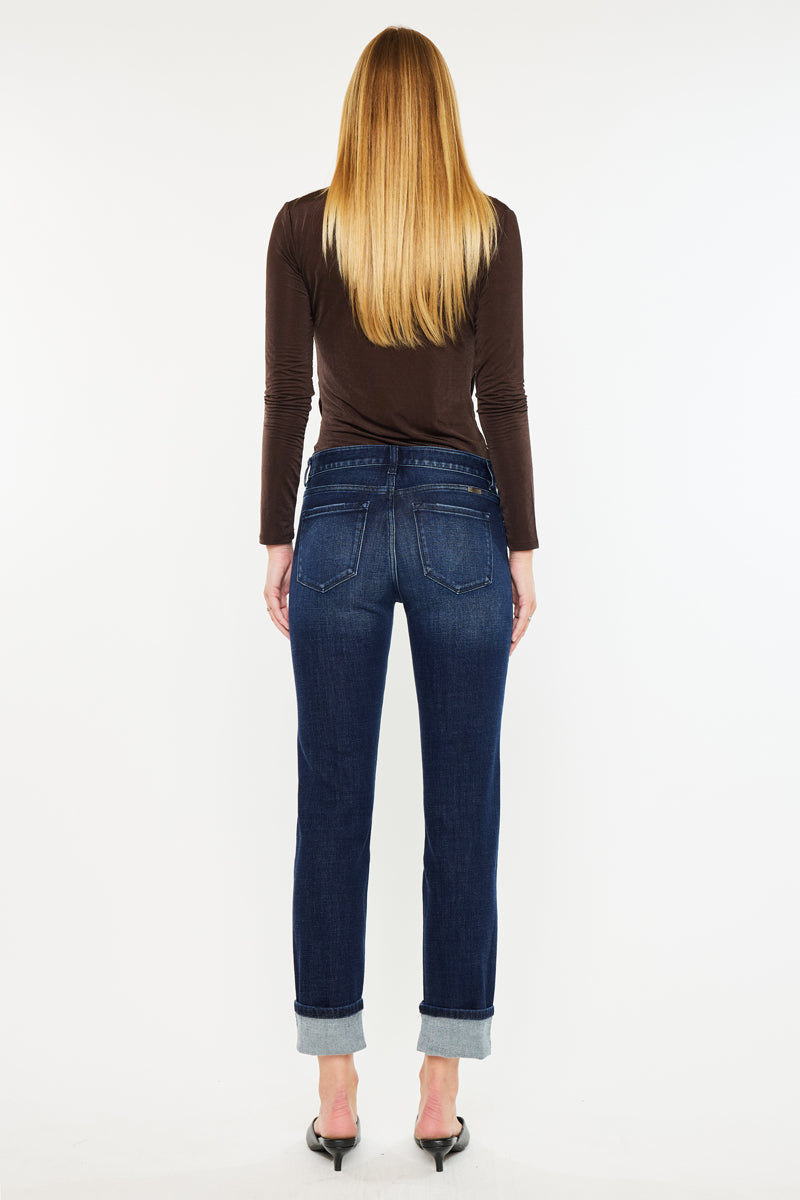 Women's Mid Rise Slim Straight Jeans - Cane