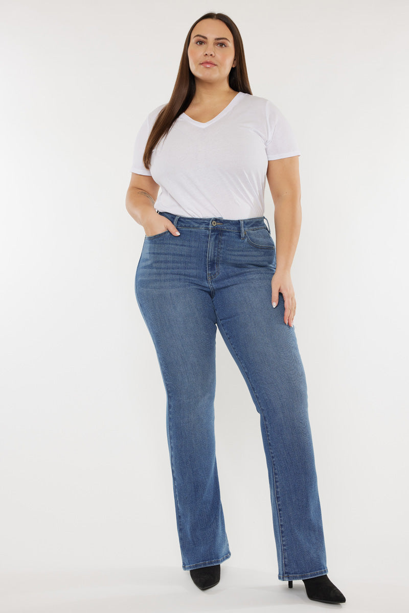 Women's Plus Size High Rise Bootcut Jeans - Ami