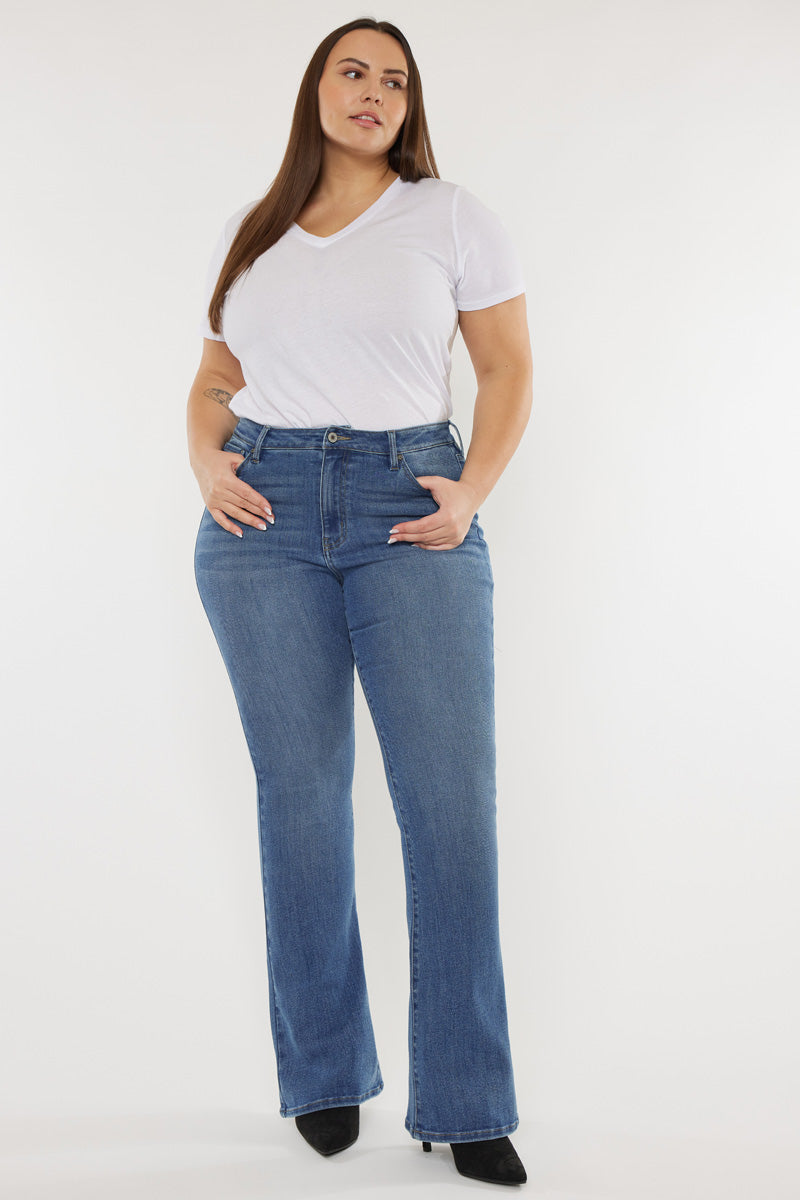Women's Plus Size High Rise Bootcut Jeans - Ami