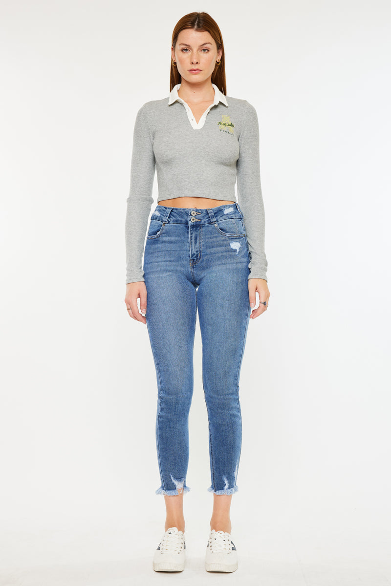 Women's High Rise Ankle Skinny Jeans - Ariana