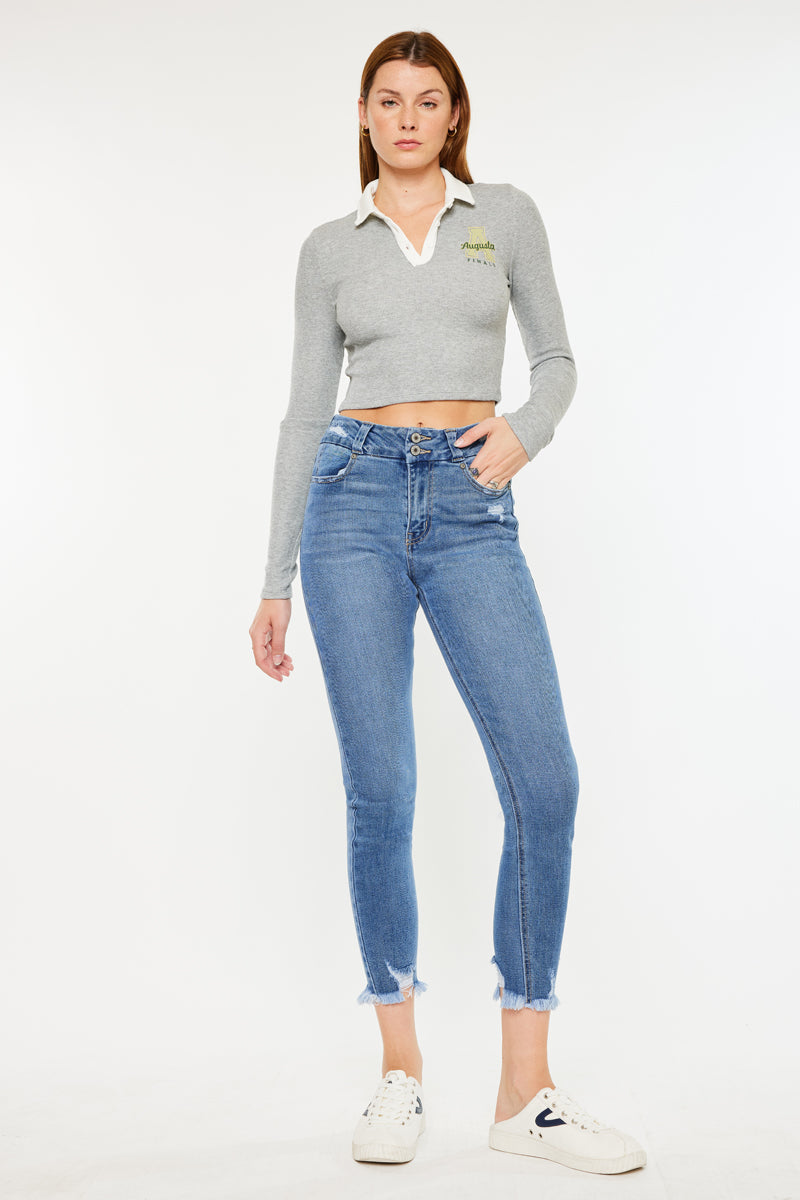 Women's High Rise Ankle Skinny Jeans - Ariana