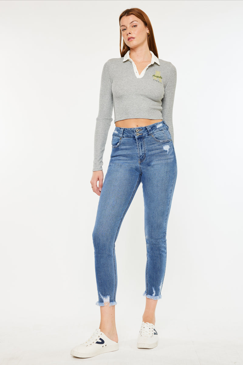 Women's High Rise Ankle Skinny Jeans - Ariana