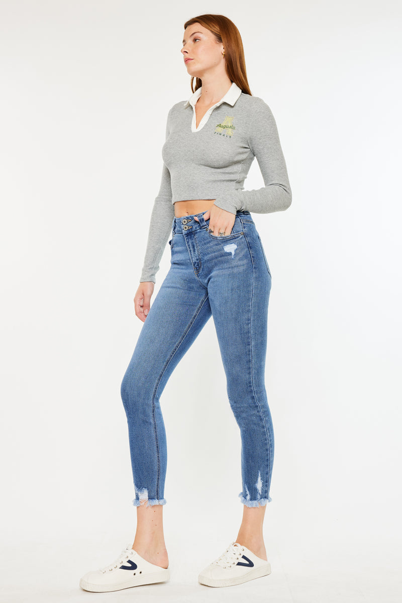 Women's High Rise Ankle Skinny Jeans - Ariana
