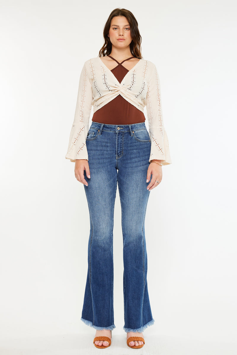 Women's High Rise Flare Jeans - Annika