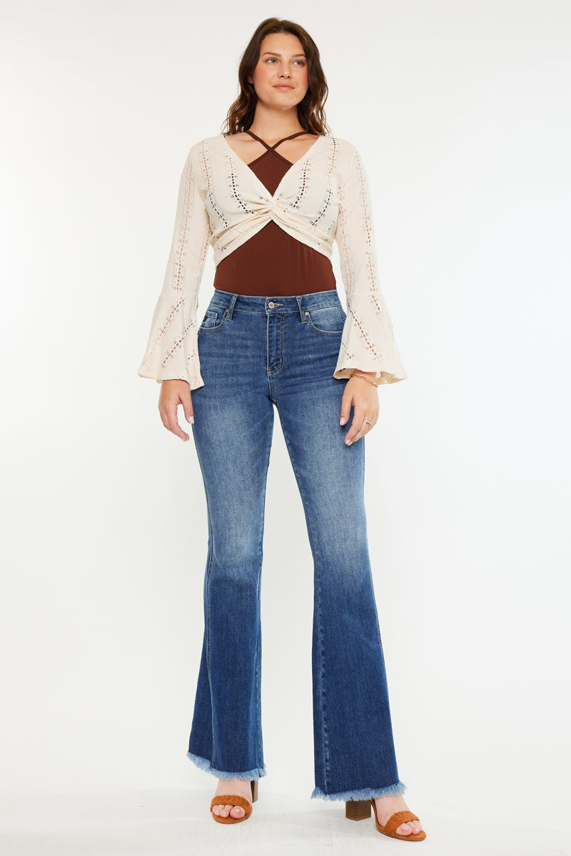 Women's High Rise Flare Jeans - Annika