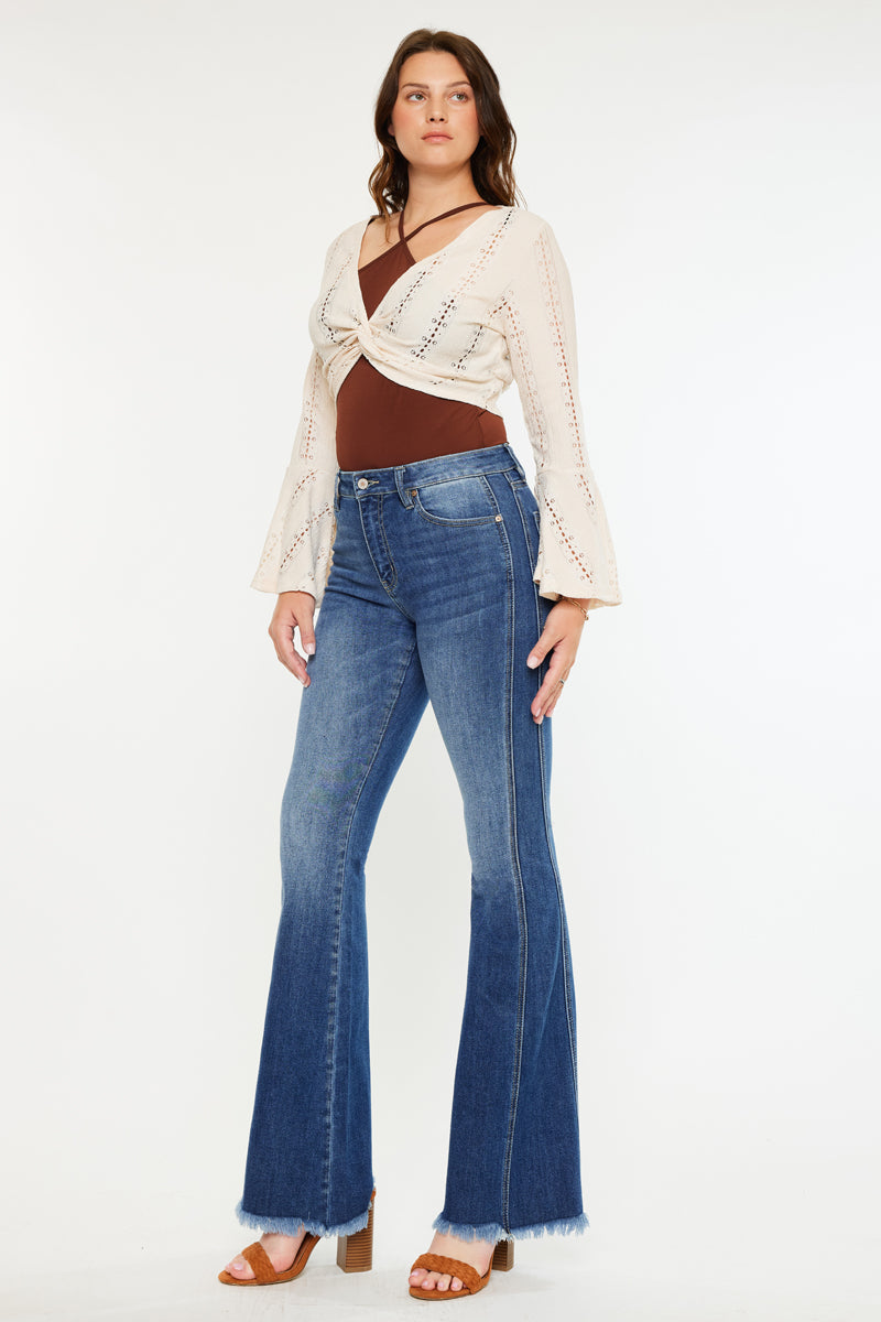 Women's High Rise Flare Jeans - Annika