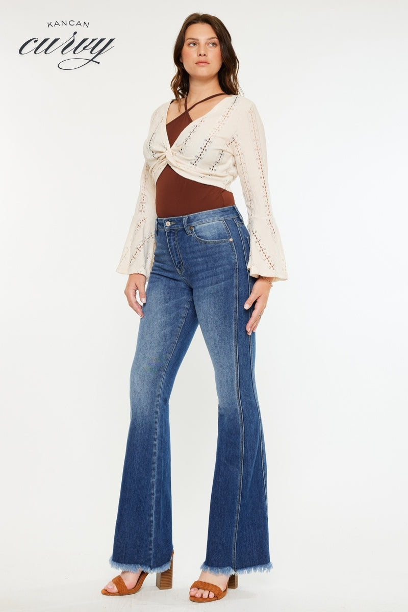 Women's High Rise Flare Jeans - Annika
