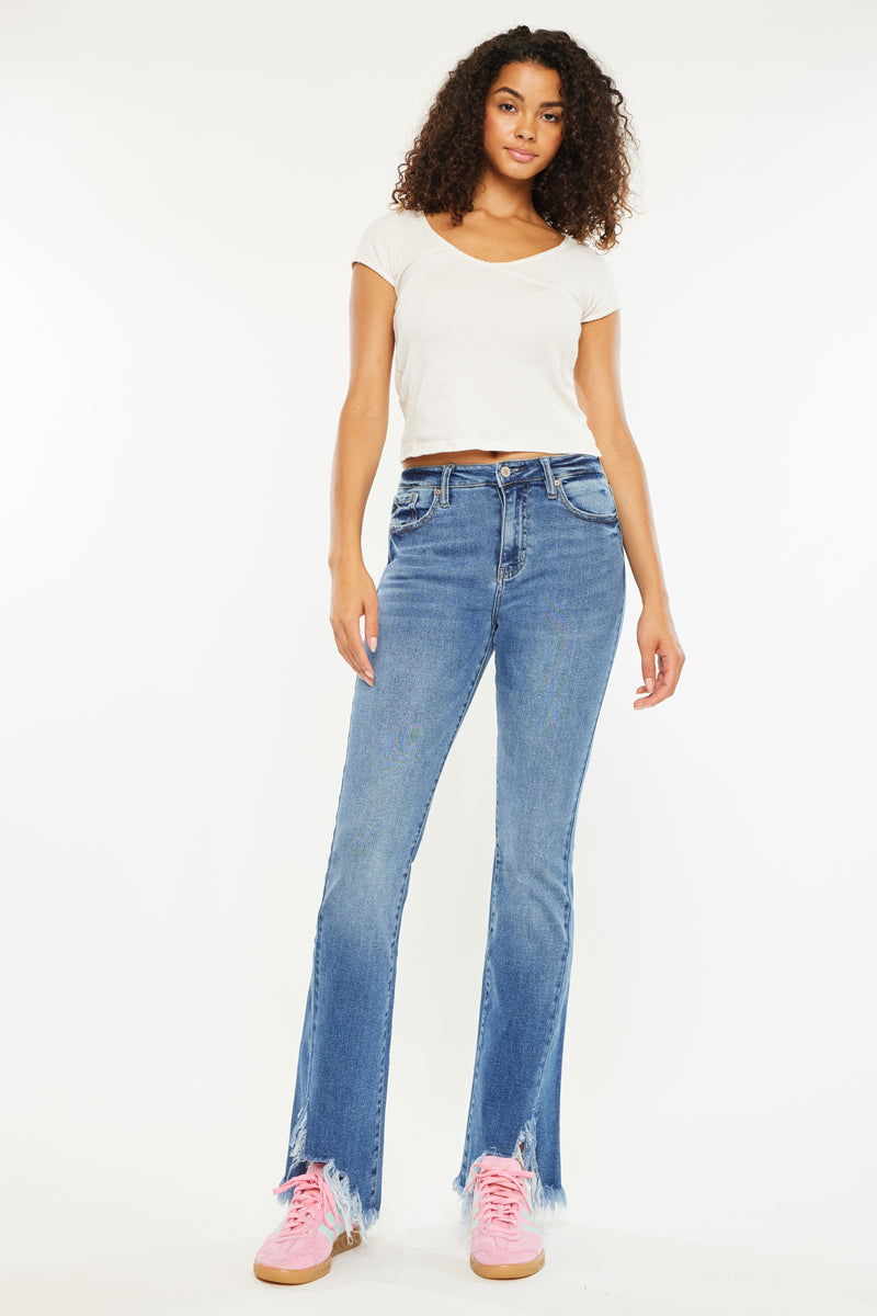 Women's High Rise Bootcut Jeans - Antonia