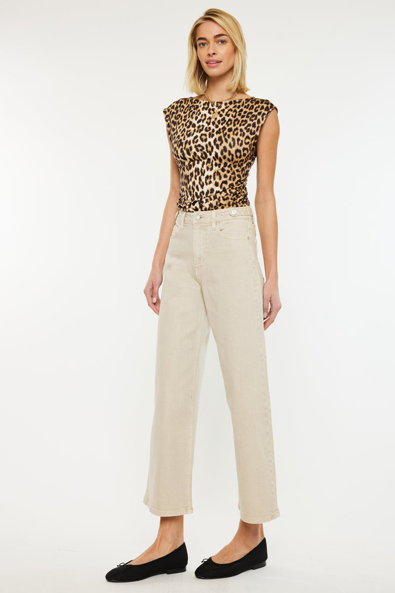Women's Ultra High Rise Cropped Wide Leg Jeans - Calla