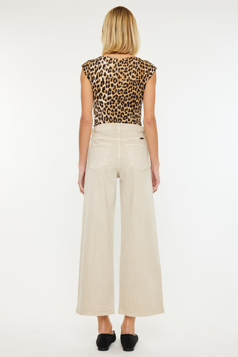 Women's Ultra High Rise Cropped Wide Leg Jeans - Calla