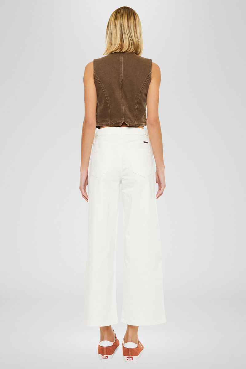 Women's Ultra High Rise Cropped Wide Leg Jeans - Calla