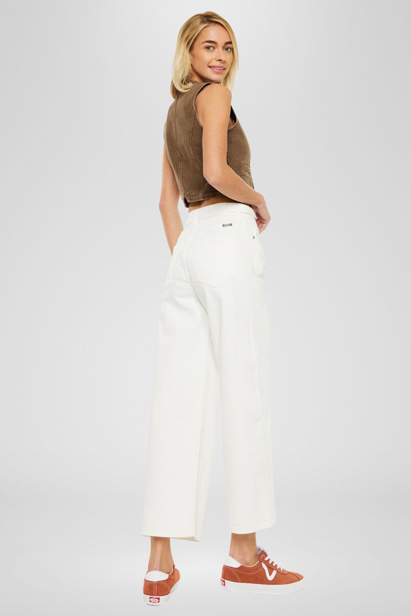 Women's Ultra High Rise Cropped Wide Leg Jeans - Calla