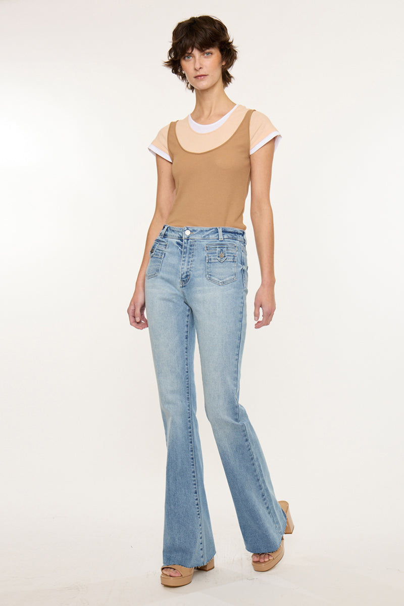 Women's High Rise Flare Jeans - Brooke
