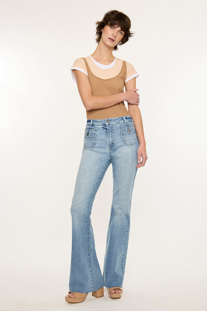 Women's High Rise Flare Jeans - Brooke