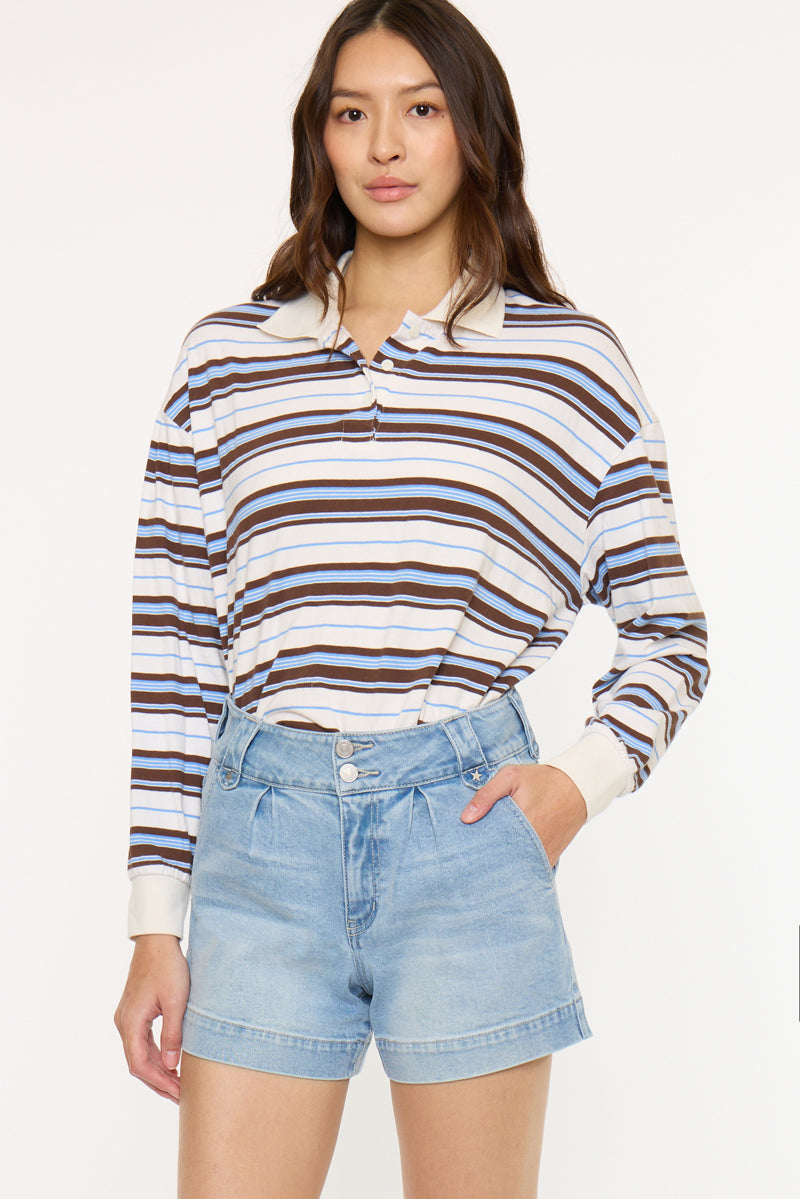 Women's High Rise Denim Shorts - Bellinie