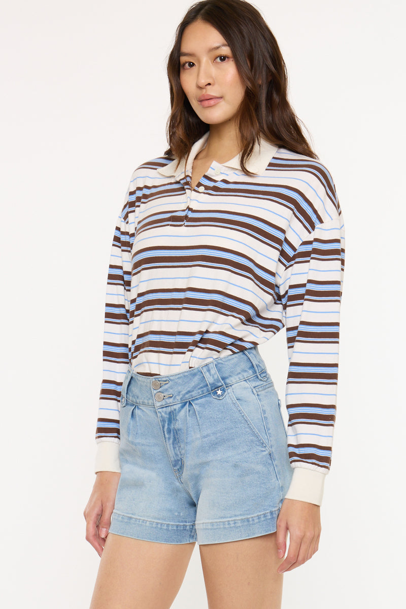 Women's High Rise Denim Shorts - Bellinie