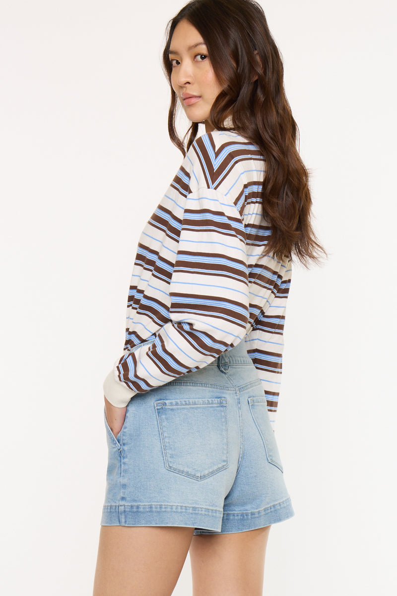 Women's High Rise Denim Shorts - Bellinie