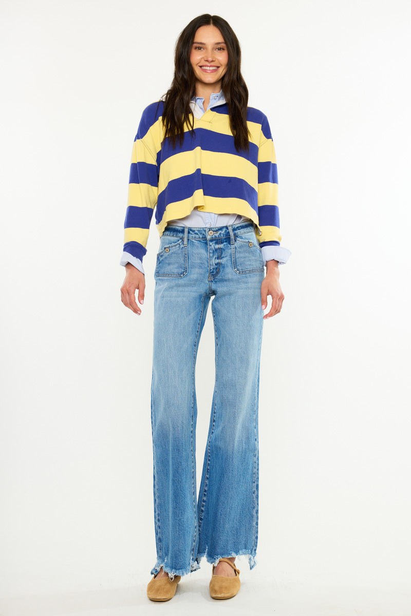 Women's Mid Rise Flare Jeans - Amiri