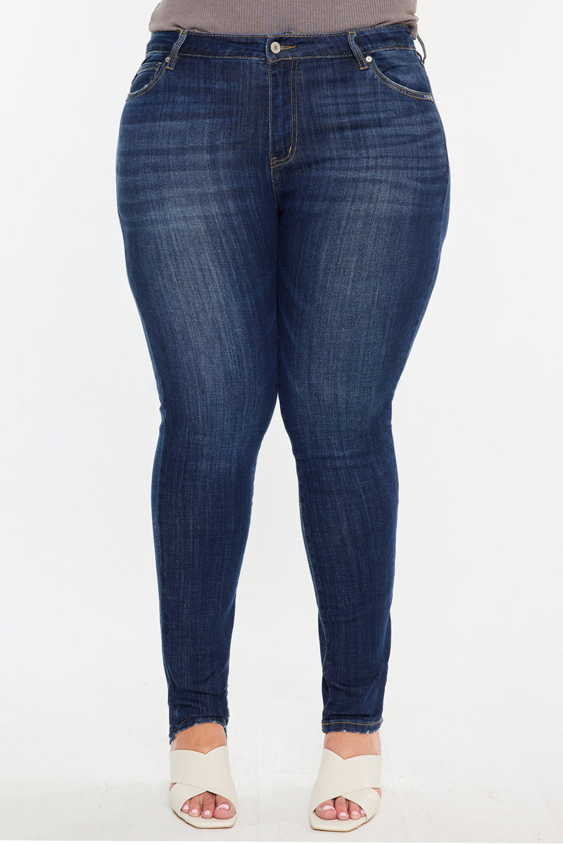 Women's Plus Size High Rise Super Skinny Jeans - Beth