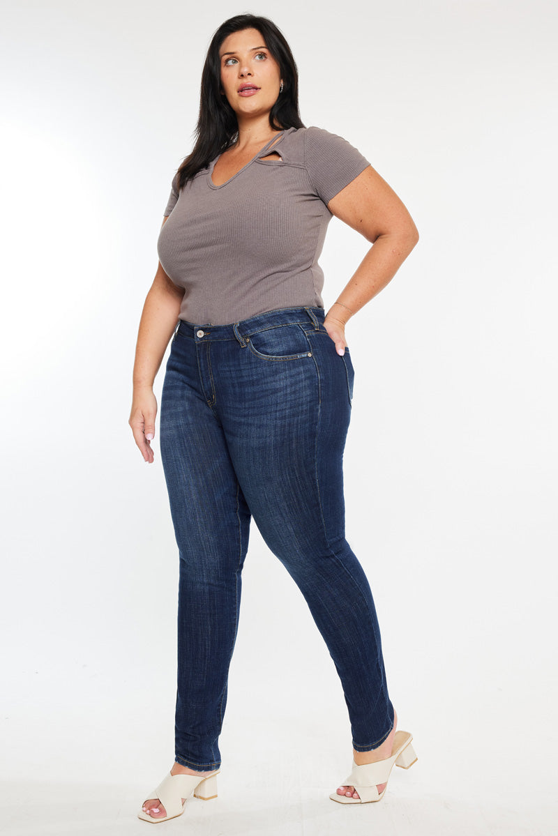Women's Plus Size High Rise Super Skinny Jeans - Beth