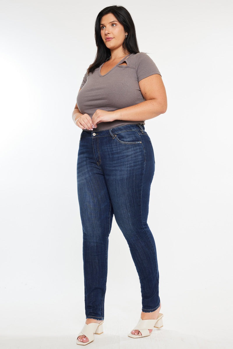 Women's Plus Size High Rise Super Skinny Jeans - Beth