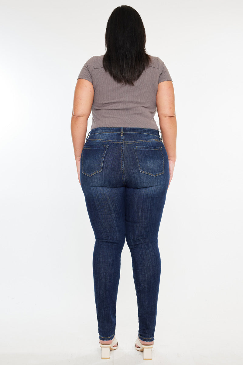 Women's Plus Size High Rise Super Skinny Jeans - Beth