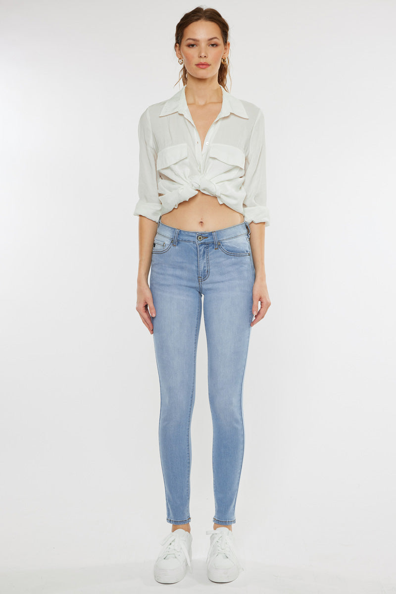 Women's Mid Rise Super Skinny Jeans - Alani