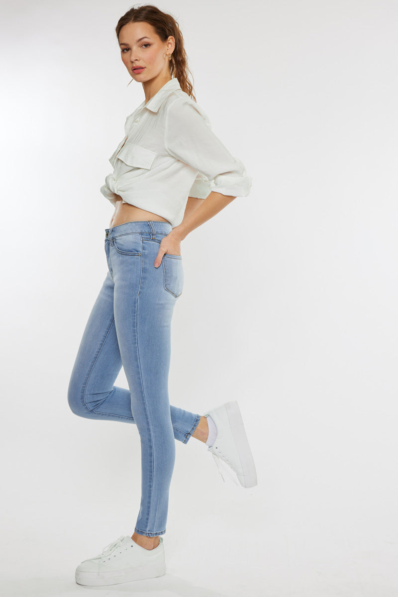 Women's Mid Rise Super Skinny Jeans - Alani